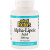 Natural Factors, Альфа-липоевая кислота, 200 мг, 120 капсул