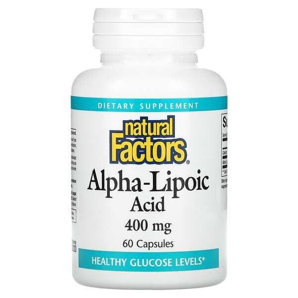 Natural Factors‏, Alpha-Lipoic Acid, 400 mg, 60 Capsules