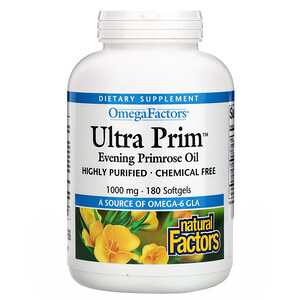 Отзывы о Натурал Факторс, OmegaFactors, Ultra Prim, Evening Primrose Oil, 1000 mg, 180 Softgels