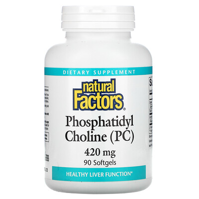 Natural Factors фосфатидилхолин (ФХ) 420 мг 90 мягких таблеток
