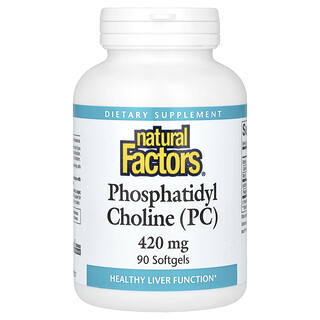 Natural Factors, Fosfatidilcolina (PC), 420 mg, 90 Cápsulas Softgel