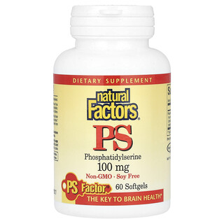 Natural Factors, Fosfatidilserina PS, 100 mg, 60 capsule molli