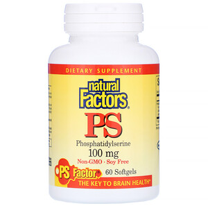 Отзывы о Натурал Факторс, PS Phosphatidylserine, 100 mg, 60 Softgels