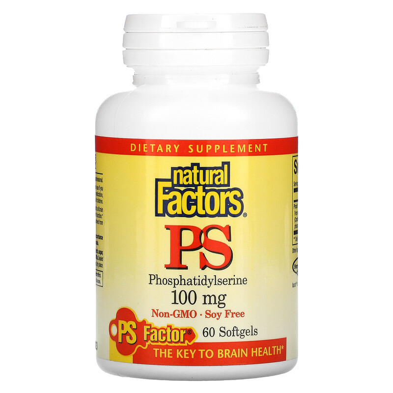 Natural Factors, PS Phosphatidylserine, 100 mg, 60 Softgels - iHerb