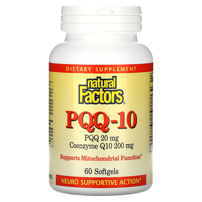 Natural Factors PQQ-10, 60 Softgels