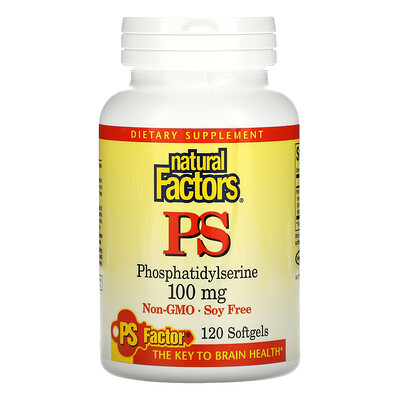 Natural Factors PS, 100 mg, 120 Softgels