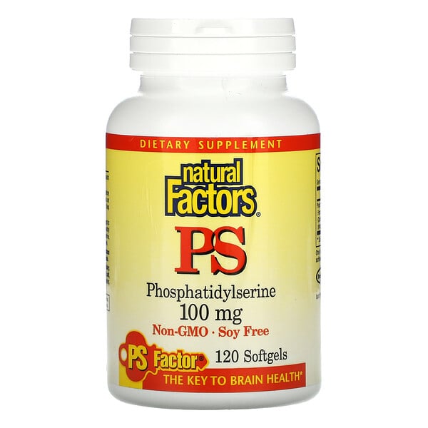 Natural Factors, фосфатидилсерин, 100 мг, 120 капсул