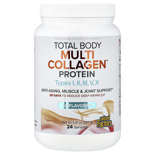 Natural Factors, Total Body, Multi Collagen™ Protein, bezsmakowy, 267 g