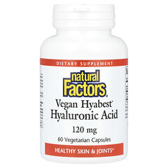 Vegan Hyabest, гіалуронова кислота, 120 мг, 60 вегетаріанських капсул
