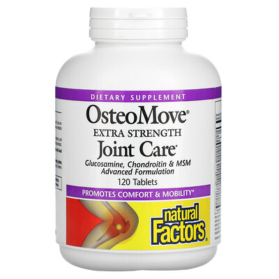 

Natural Factors OsteoMove, дополнительная забота о крепости суставов, 120 таблеток
