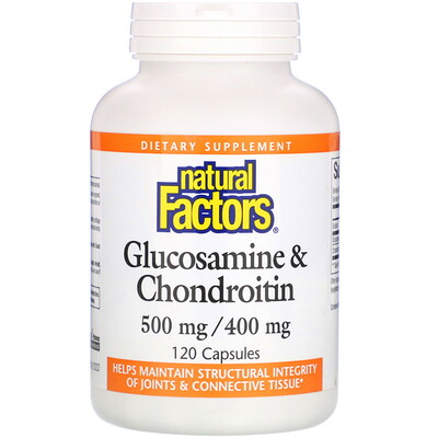 Natural Factors Глюкозамин и хондроитин, 500 мг/400 мг, 120 капсул
