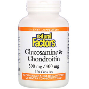 Натурал Факторс, Glucosamine & Chondroitin, 500 mg/400 mg, 120 Capsules отзывы