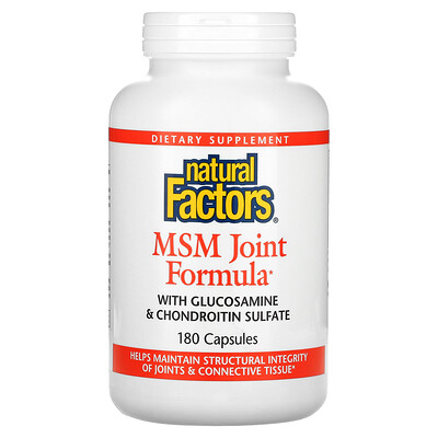 

Natural Factors MSM Joint Formula with Glucosamine & Chondroitin Sulfate 180 Capsules