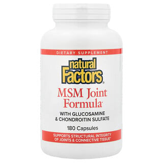 Natural Factors, MSM 关节配方，含壳糖胺与硫酸软骨素，180 粒胶囊