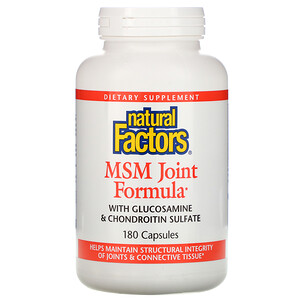 Отзывы о Натурал Факторс, MSM Joint Formula, 180 Capsules