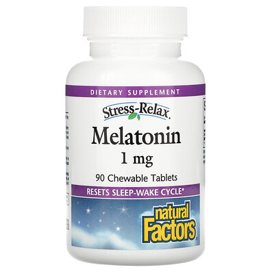 

Natural Factors Stress-Relax Melatonin 1 mg 90 Chewable Tablets