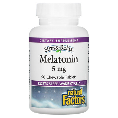 

Natural Factors Stress-Relax Melatonin 5 mg 90 Chewable Tablets