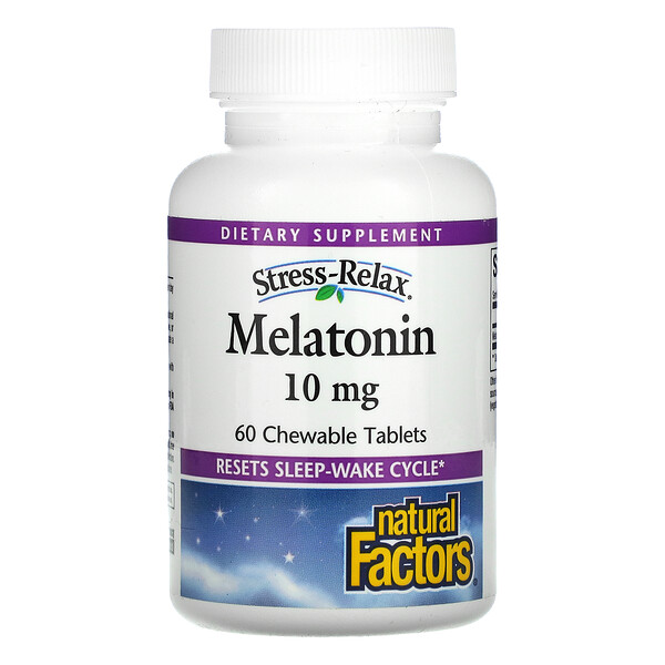 Stress-Relax, Melatonin, 10 mg, 60 Kautabletten