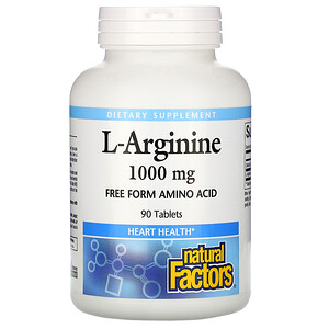 Натурал Факторс, L-Arginine, 1,000 mg, 90 Tablets отзывы