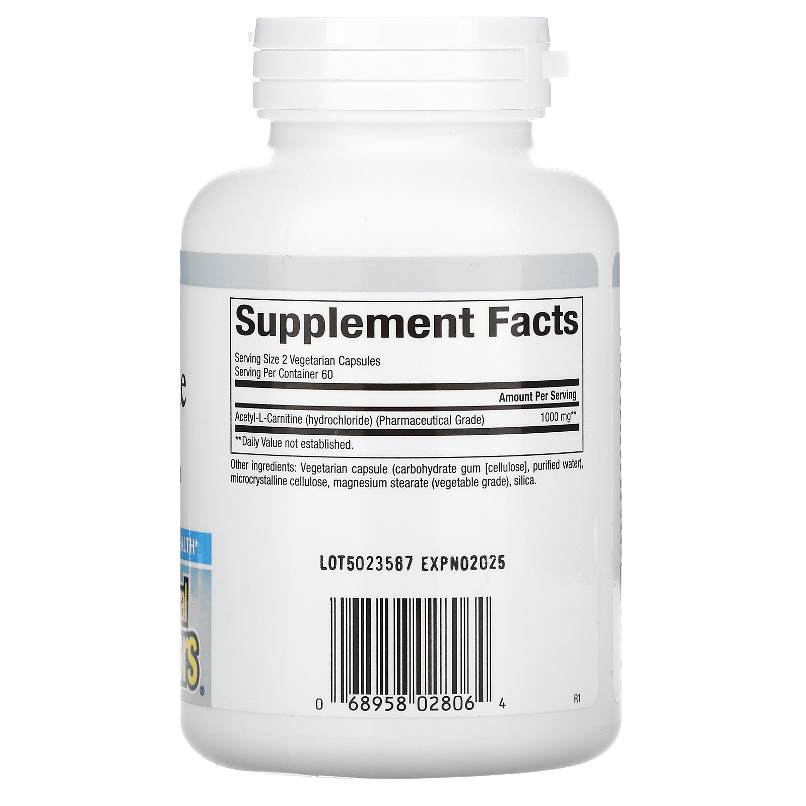 Natural Factors, AcetylLCarnitine, 500 mg, 120 Vegetarian Capsules