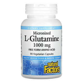 Natural Factors, L-Glutamine, 1000 mg, 90 Vegetarian Capsules