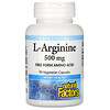 Natural Factors, L-Arginine, 500 mg, 90 Vegetarian Capsules