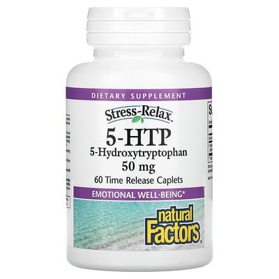 Natural Factors 5-HTP, 50 mg, 60 Enteric Покрытые Капсулы