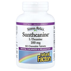 Stress-Relax®, Suntheanine®, L-теанін, 60 жувальних таблеток (100 мг у таблетці)