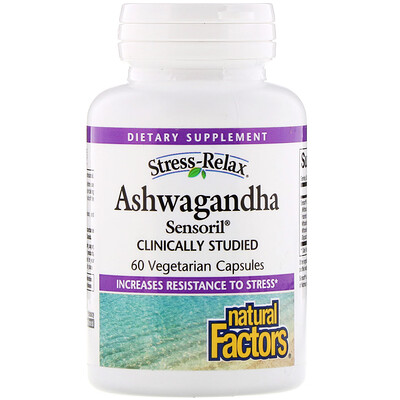 

Stress-Relax, Ashwagandha, Sensoril, 60 Vegetarian Capsules