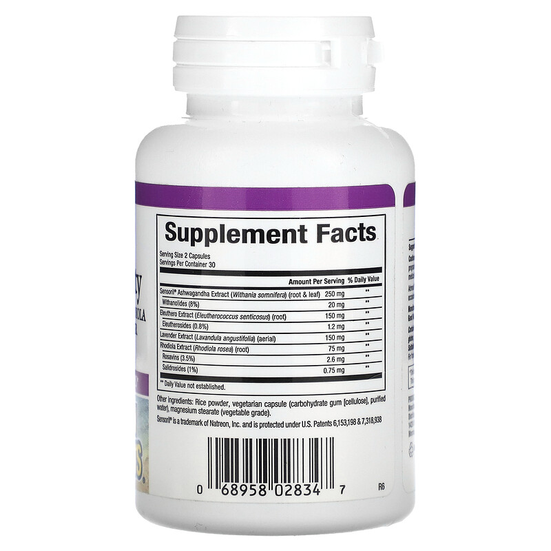 Natural Factors, StressRelax, Adrenal Serenity, 60 Vegetarian Capsules