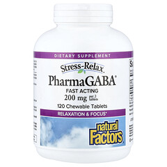 Stress-Relax®, Pharma GABA®, 120 жувальних таблеток (100 мг в 1 таблетці)