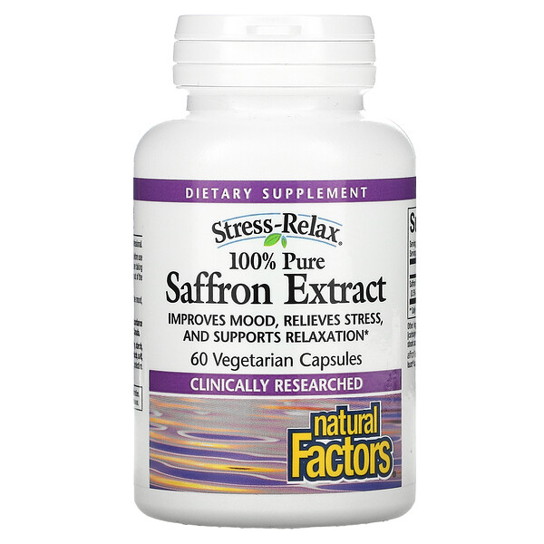 Stress-Relax, 100 % Pure Saffron Extract, 60 Vegetarian Capsules