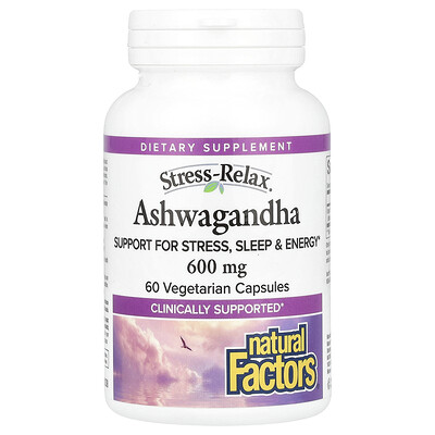 Natural Factors , Stress-Relax®, Ashwagandha, 600 Mg, 60 Vegetarian Capsules