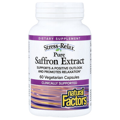 Product Image for Natural Factors, Stress-Relax , Pure Saffron Extract, 60 Vegetarian Capsules