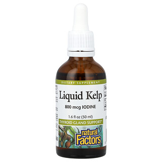 Natural Factors, Kelp liquide, 800 µg, 50 ml