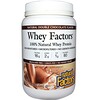 Natural Factors, Whey Factors, 100% Natural Whey Protein, Natural Double Chocolate Flavor, 12 oz (340 g)