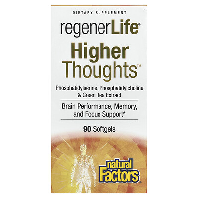 Natural Factors, RegenerLife®, Higher Thoughts™, 90 cápsulas blandas