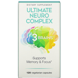 Natural Factors, 3 Brains, Neuro-complexe ultime, 120 capsules végétariennes