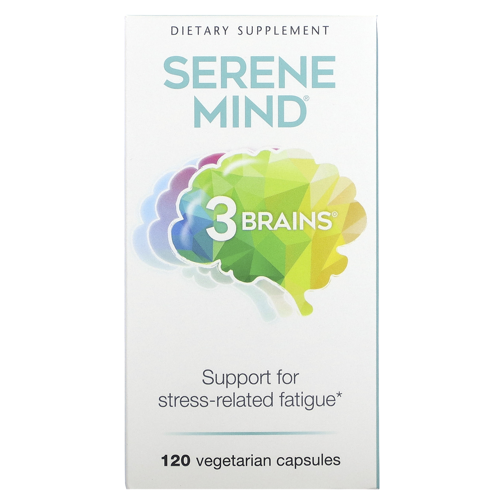 Natural Factors (내추럴팩터스), 3 Brains, Serene Mind, 베지 캡슐 120정 (판매가 중단된 상품)