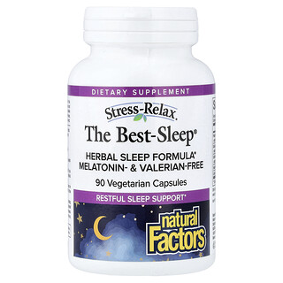 Natural Factors, Stress-Relax®, The Best-Sleep®, 90 вегетарианских капсул