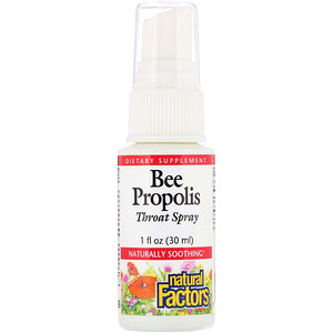 Отзывы о Натурал Факторс, Bee Propolis, Throat Spray, 1 fl oz (30 ml)