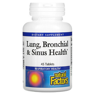 Natural Factors, Lung, Bronchial & Sinus Health, 45 comprimés