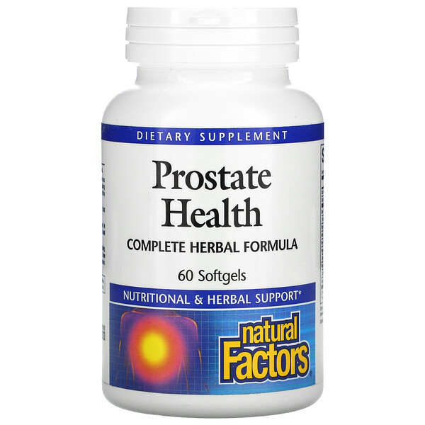 Natural Factors, Prostata-Gesundheit, Komplett pflanzliche Formel, 60 weiche Gelkapseln