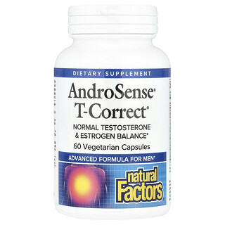 Natural Factors, AndroSense® T-Correct, 60 вегетарианских капсул