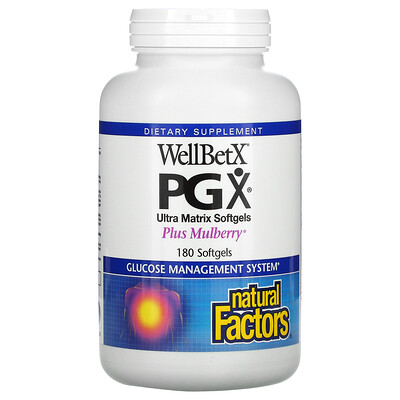 

Natural Factors WellBetX PGX Plus Mulberry 180 Softgels