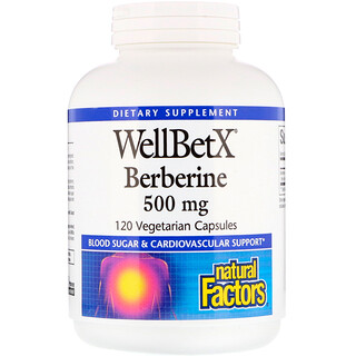 Natural Factors, WellBetX, Berberin, 500 mg, 120 vegetarische Kapseln