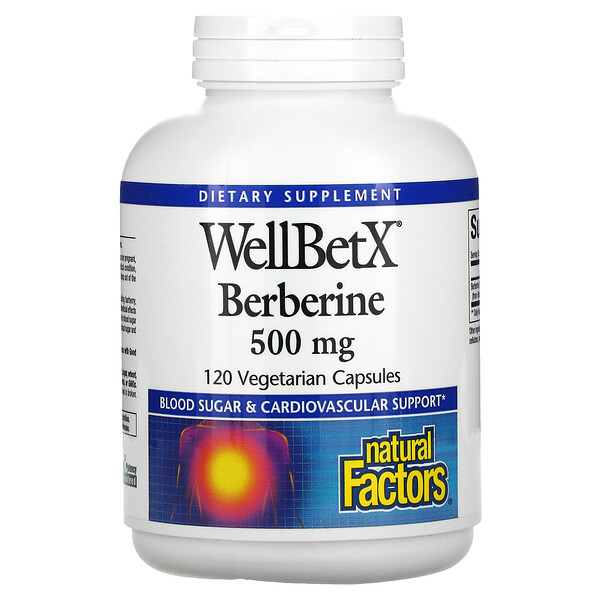Natural Factors, WellBetX, Berberin, 500 mg, 120 vegetarische Kapseln