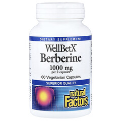 WellBetX®, берберин, 60 вегетаріанських капсул (500 мг у капсулі)