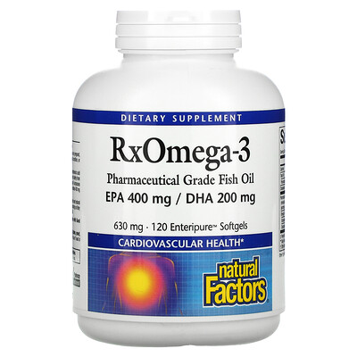 

Natural Factors Rx Omega-3, 120 мягких таблеток Enteripure