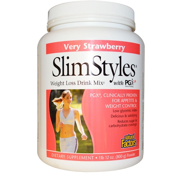 Natural Factors, SlimStyles, Weight Loss Drink Mix, with PGX, Very